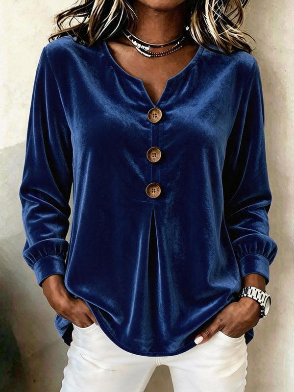 Timeless Velvet V-Neck Top