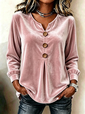Timeless Velvet V-Neck Top