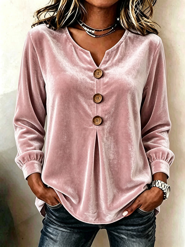 Timeless Velvet V-Neck Top