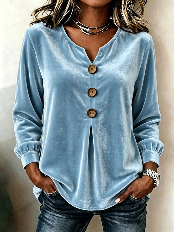 Timeless Velvet V-Neck Top