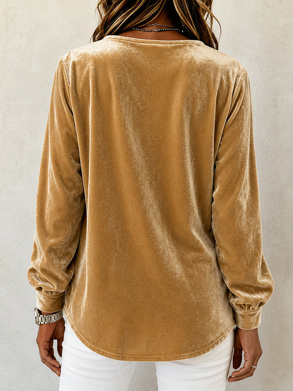 Timeless Velvet V-Neck Top