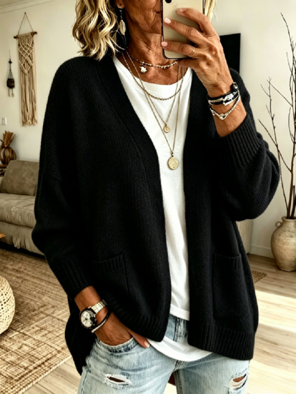 Timeless Solid Color Knit Cardigan