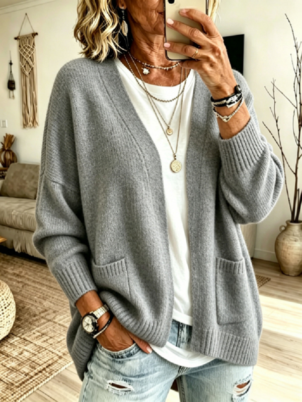 Timeless Solid Color Knit Cardigan