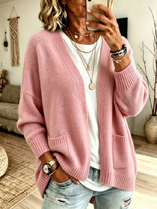 Timeless Solid Color Knit Cardigan