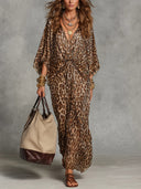 Timeless Leopard Print Waist Maxi Dress