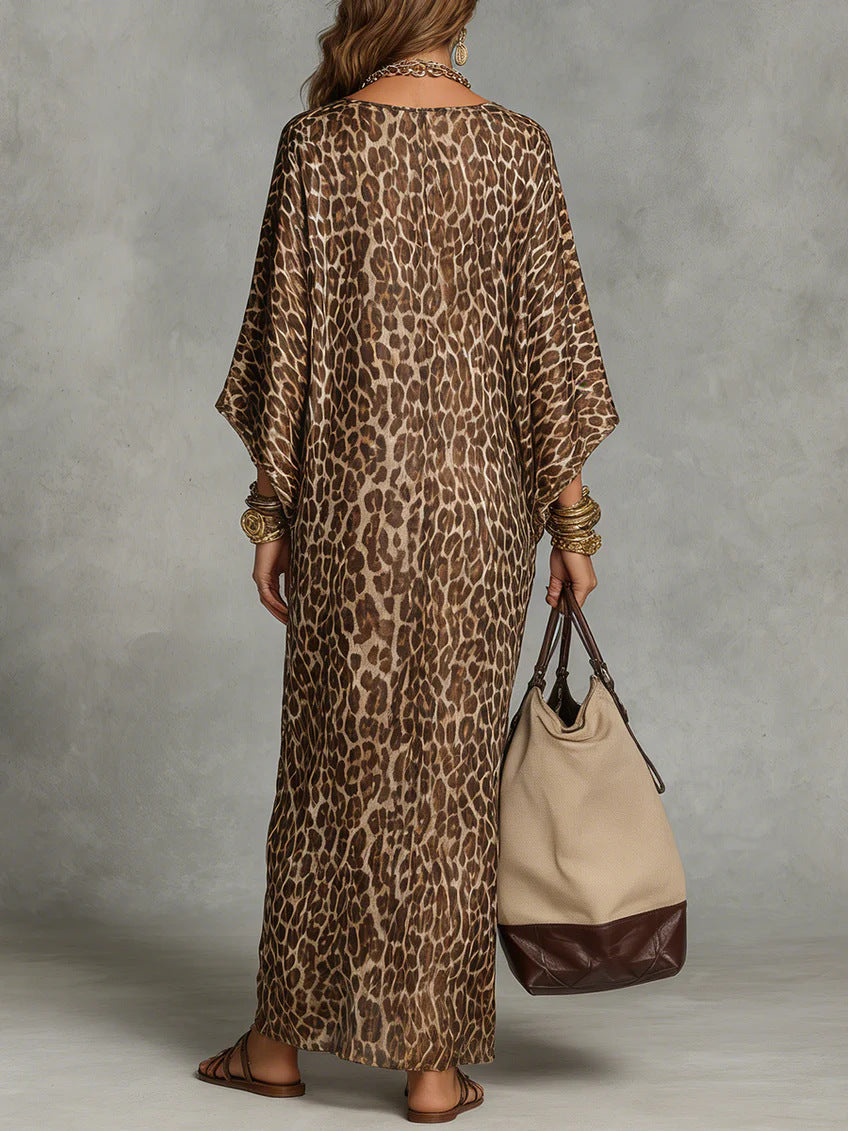 Timeless Leopard Print Waist Maxi Dress