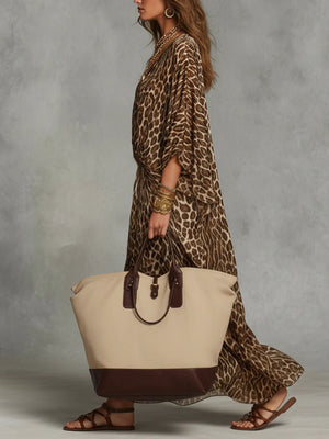 Timeless Leopard Print Waist Maxi Dress
