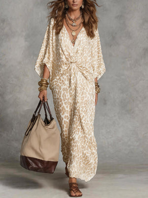 Timeless Leopard Print Waist Maxi Dress
