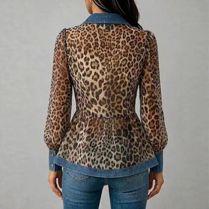 Vintage-Inspired Patchwork Denim Top