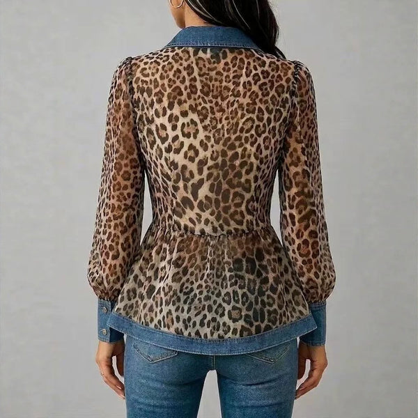 Vintage-Inspired Patchwork Denim Top