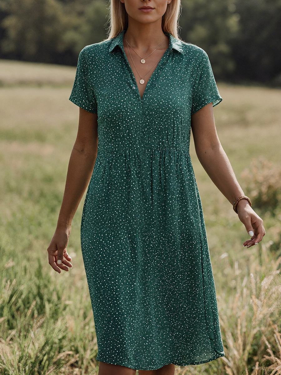 Vintage Polka Dot Midi Dress