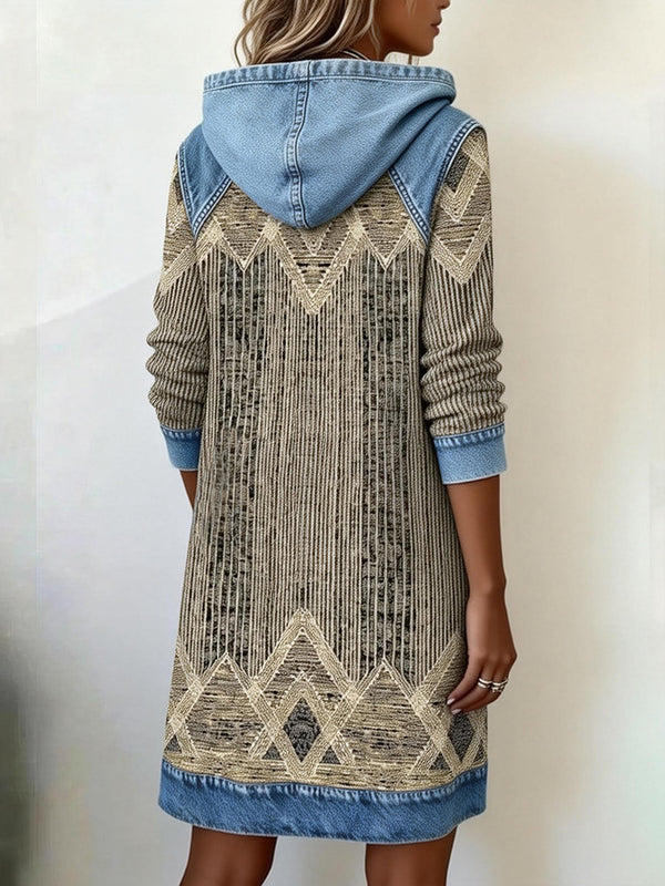 Vintage Denim Patchwork Dress