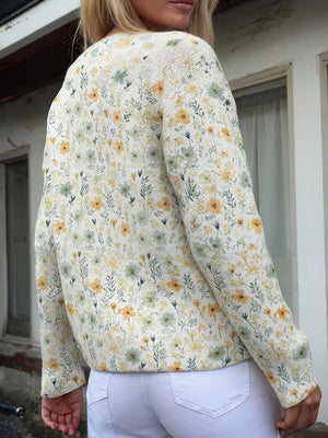 Vintage Floral Cardigan Sweater