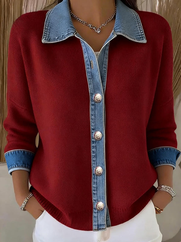 Unique Denim Patchwork Cardigan