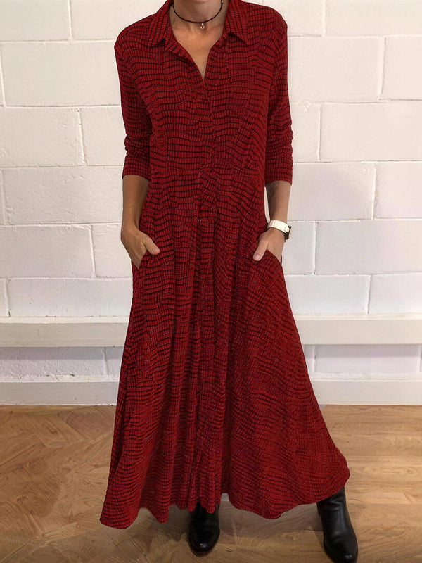 Vintage-Inspired Printed Maxi Dress