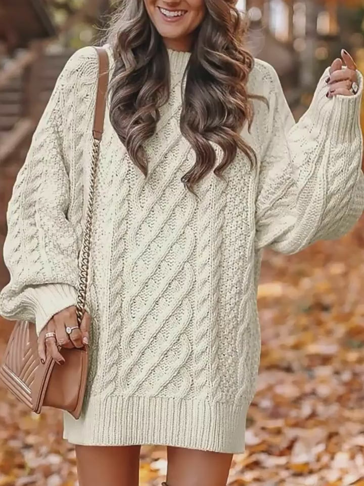 Loose-Fit Knit Pullover Sweater
