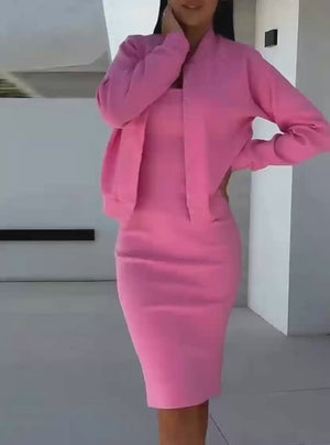 Robe élégante avec veste assortie